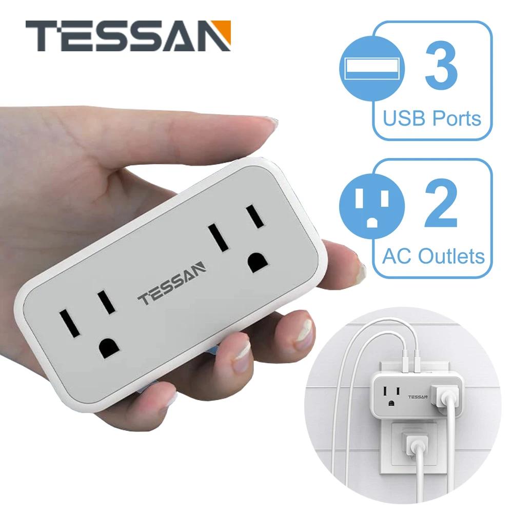 TESSAN Ƽ  ܼƮ й, AC ܼƮ 2 , USB   3 , 5  1 ܼƮ ÷ Ȯ, Ȩ ǽ